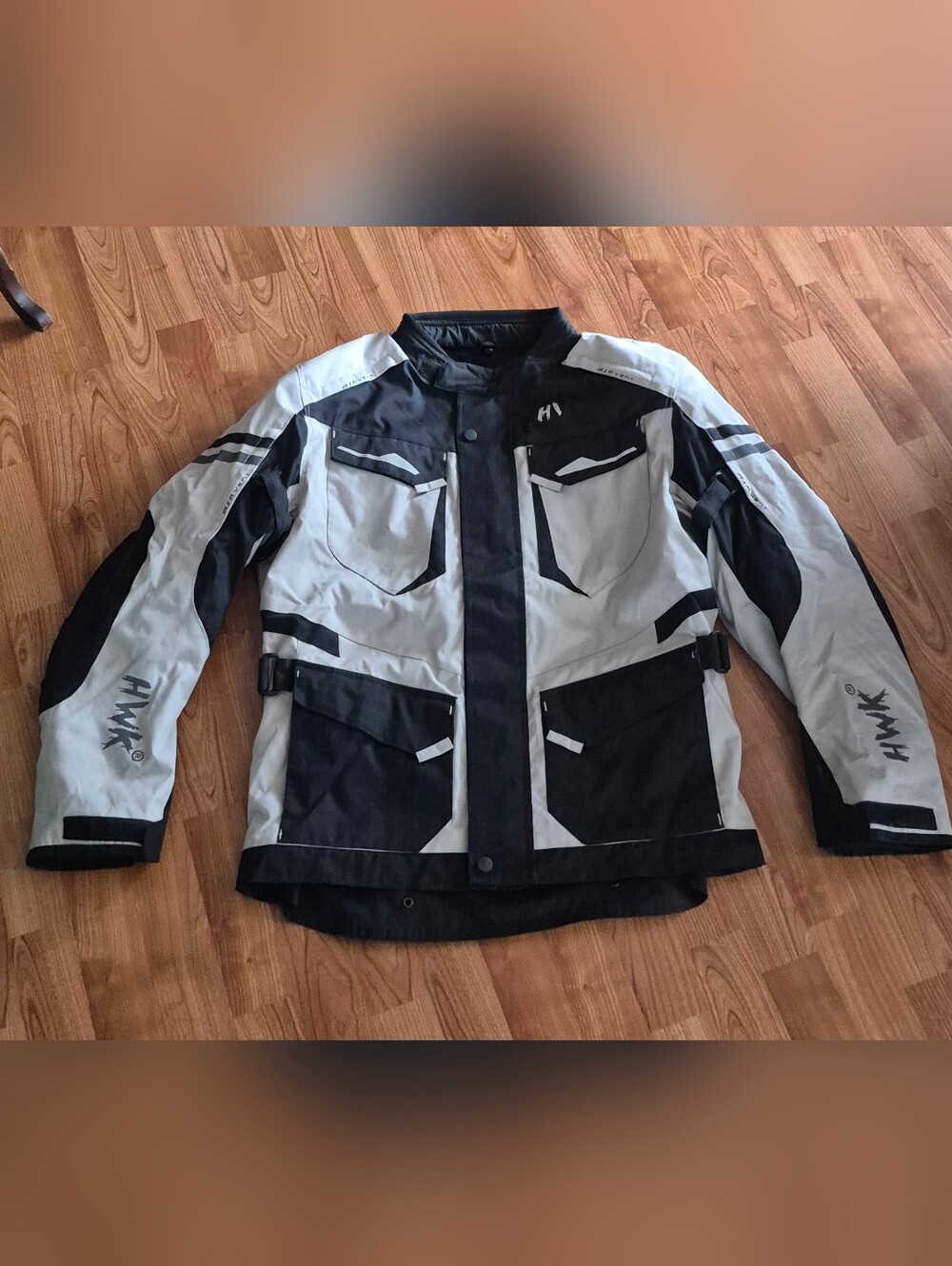 HWK Black and Light Gray Performance Motorcycle Jacket & Pant Set